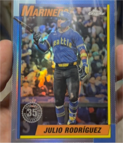 2025 Topps Chrome 1990 35th Anniversary #90CB-6 Julio Rodriguez — front