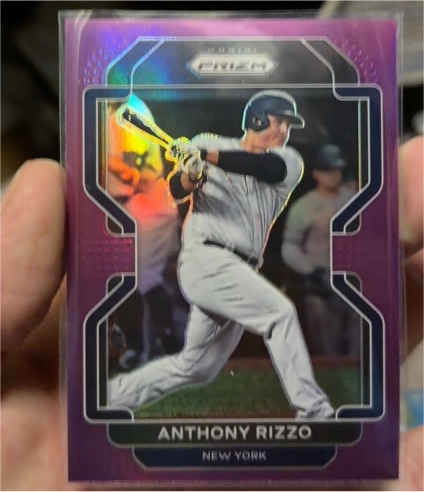 2022 Panini Prizm #126 Anthony Rizzo Purple Prizm — front