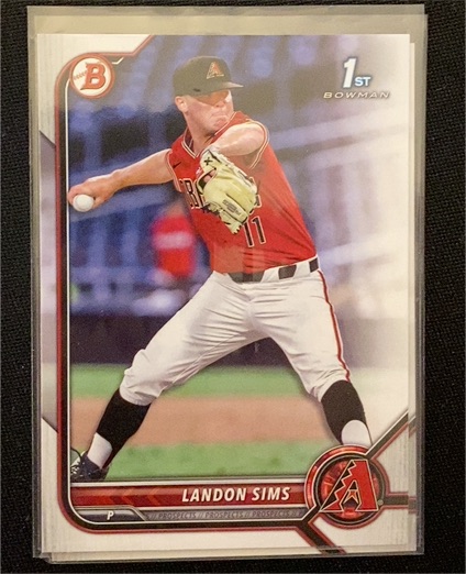 2022 Bowman Draft #BD-72 Landon Sims — front