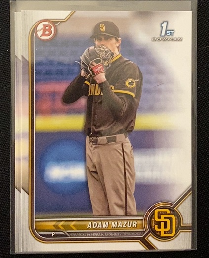 2022 Bowman Draft #BD-4 Adam Mazur — front