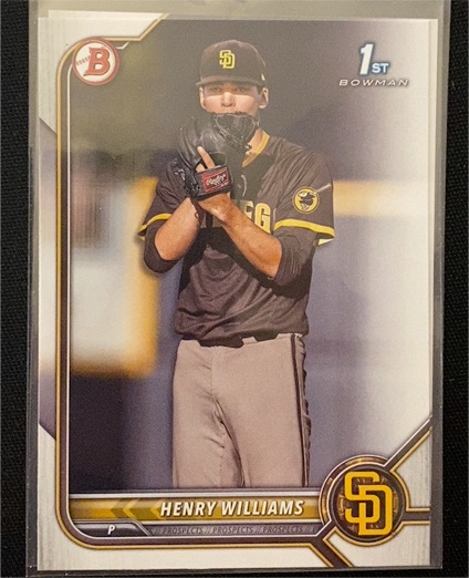2022 Bowman Draft #BD-119 Henry Williams — front