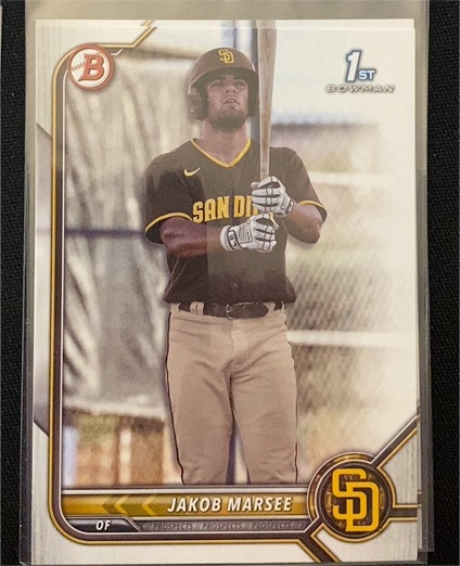 2022 Bowman Draft #BD-73 Jakob Marsee — front