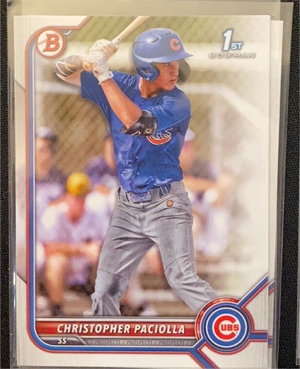 2022 Bowman Draft #BD-185 Christopher Paciolla — front