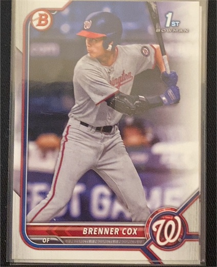 2022 Bowman Draft #BD-196 Brenner Cox — front