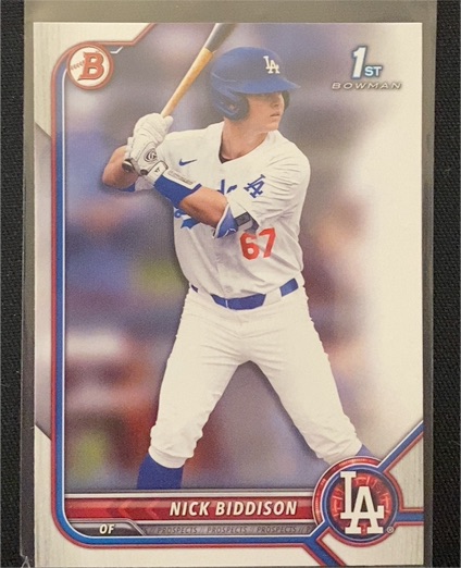 2022 Bowman Draft #BD-165 Nick Biddison — front