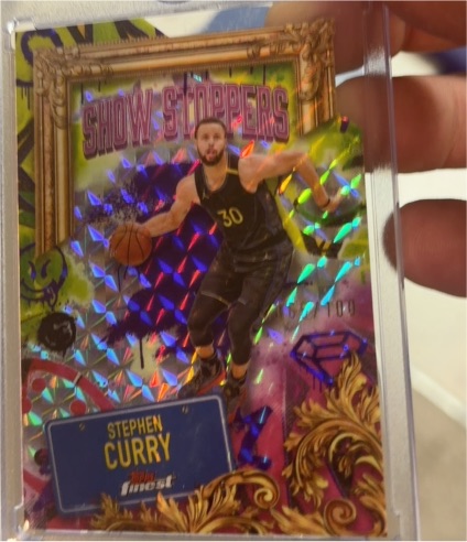 2024-25 Topps Finest #S-3 Stephen Curry Show Stoppers Die-Cut — front