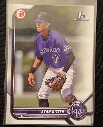 2022 Bowman Draft #BD-136 Ryan Ritter — front