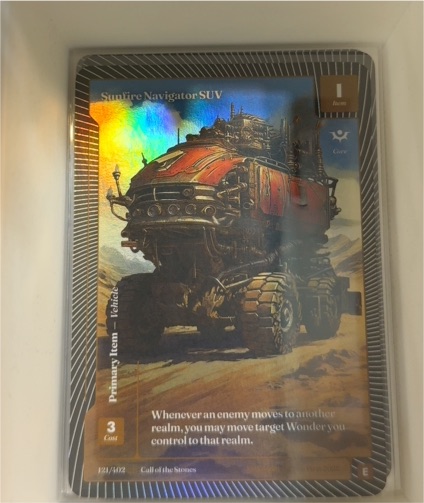 2025 Wonders of the First Call of the Stones #121 Sunfire Navigator SUV — front