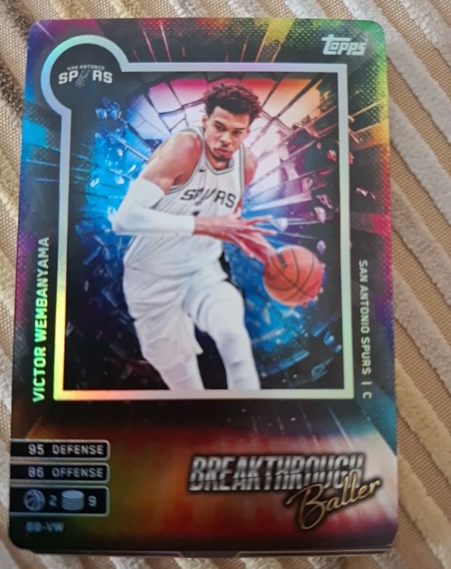 2025 Topps Match Attax Breakthrough Baller #BB-VW Victor Wembanyama — front