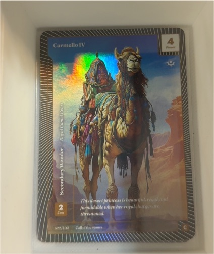 Wonders of the First #322 Carmello IV — front