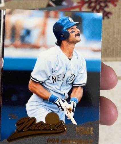 1996 Pinnacle The Naturals #157 Don Mattingly — front