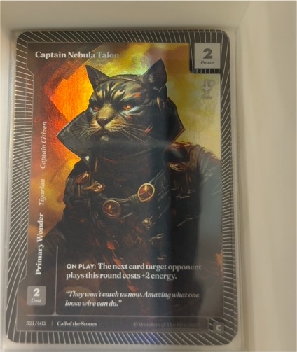 Wonders of the First #321 Captain Nebula Talon — front