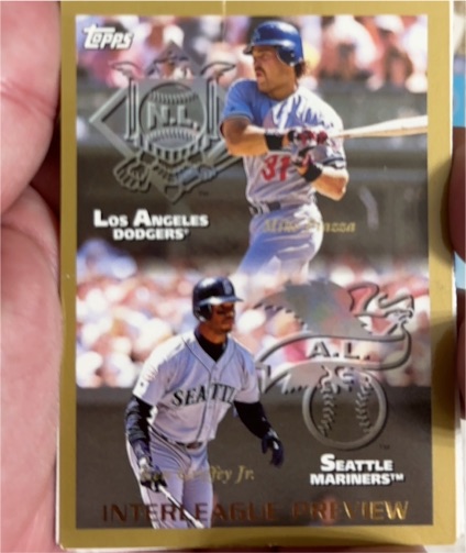 1998 Topps Interleague Preview #479 Ken Griffey Jr Mike Piazza — front