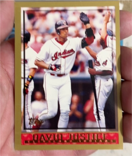 1998 Topps #336 David Justice Cleveland Indians — front