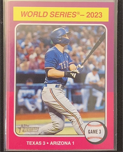 2024 Topps Heritage #463 World Series 2023 Game 3 Corey Seager — front