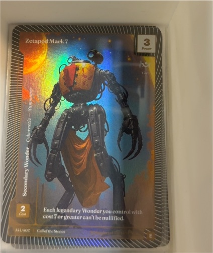 2025 Wonders of the First Call of the Stones #144 Zetapod Mark 7 — front
