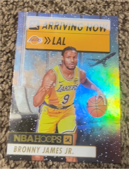 2024-25 Panini NBA Hoops Arriving Now #12 Bronny James Jr. — front