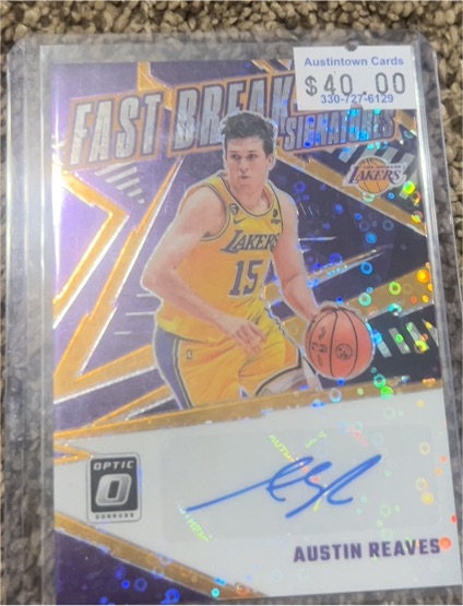 2024-25 Panini Donruss Optic #140 Austin Reaves Fast Break Holo Prizm — front