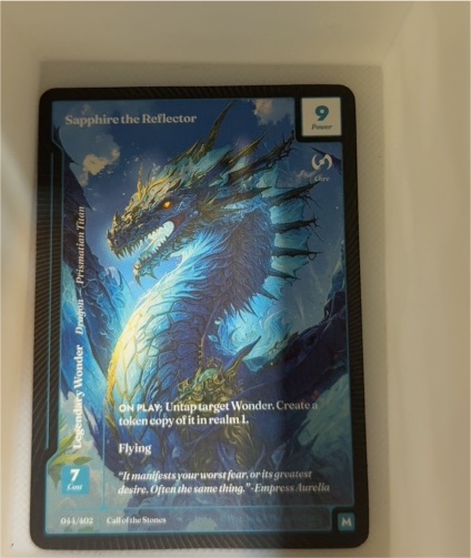2025 Wonders of the First Call Stones #044 Sapphire the Reflector — front
