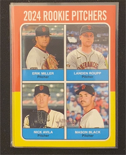 2024 Topps Heritage High Number #617 Rookie Pitchers San Francisco Giants — front