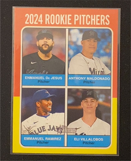 2024 Topps Heritage High Number #618 2024 Rookie Pitchers De Jesus Maldonado Ramirez Villalobos — front