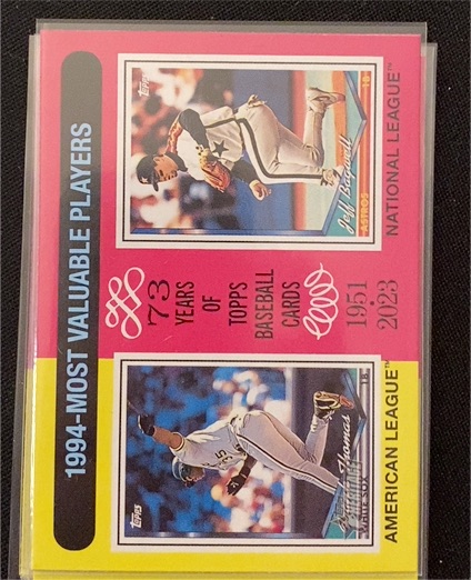 2024 Topps Heritage #198 1994 Most Valuable Players Frank Thomas Jeff Bagwell — front