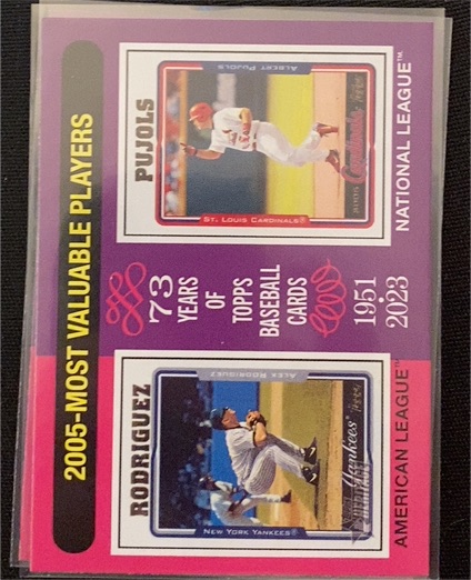 2024 Topps Heritage #202 Alex Rodriguez & Albert Pujols 2005 MVP — front