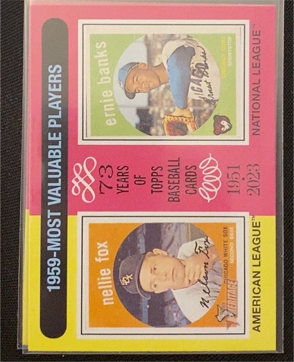 2024 Topps Heritage #191 1959 Most Valuable Players Ernie Banks Nellie Fox — front