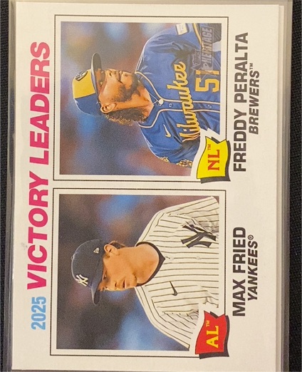 2026 Topps Heritage Victory Leaders #5 Max Fried & Freddy Peralta — front