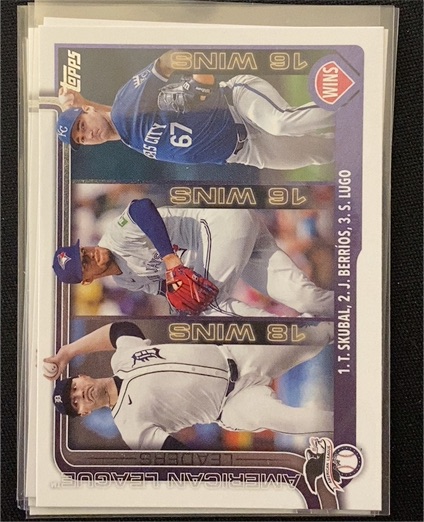 2025 Topps Series 1 #151 Tarik Skubal / Jose Berrios / Seth Lugo — front