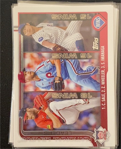 2025 Topps #234 League Leaders Chris Sale, Zack Wheeler, Shota Imanaga — front