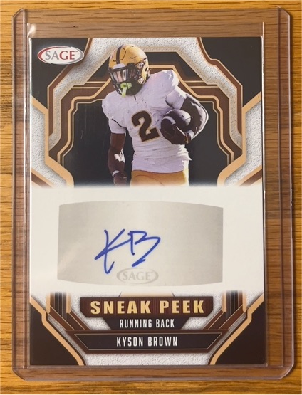 2026 Sage Low Series Sneak Peek #SPA-KB Kyson Brown — front
