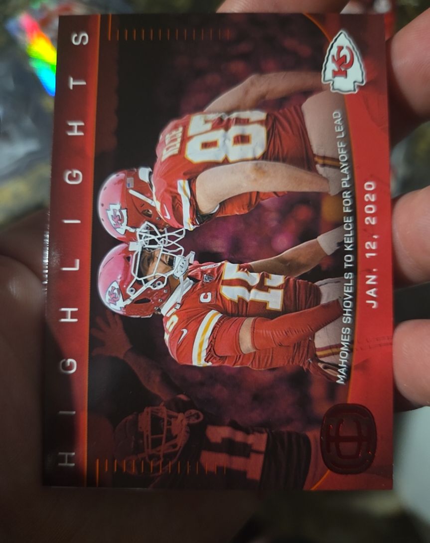 2025 Panini Icon Collection #IC-8 Patrick Mahomes & Travis Kelce Highlights — front