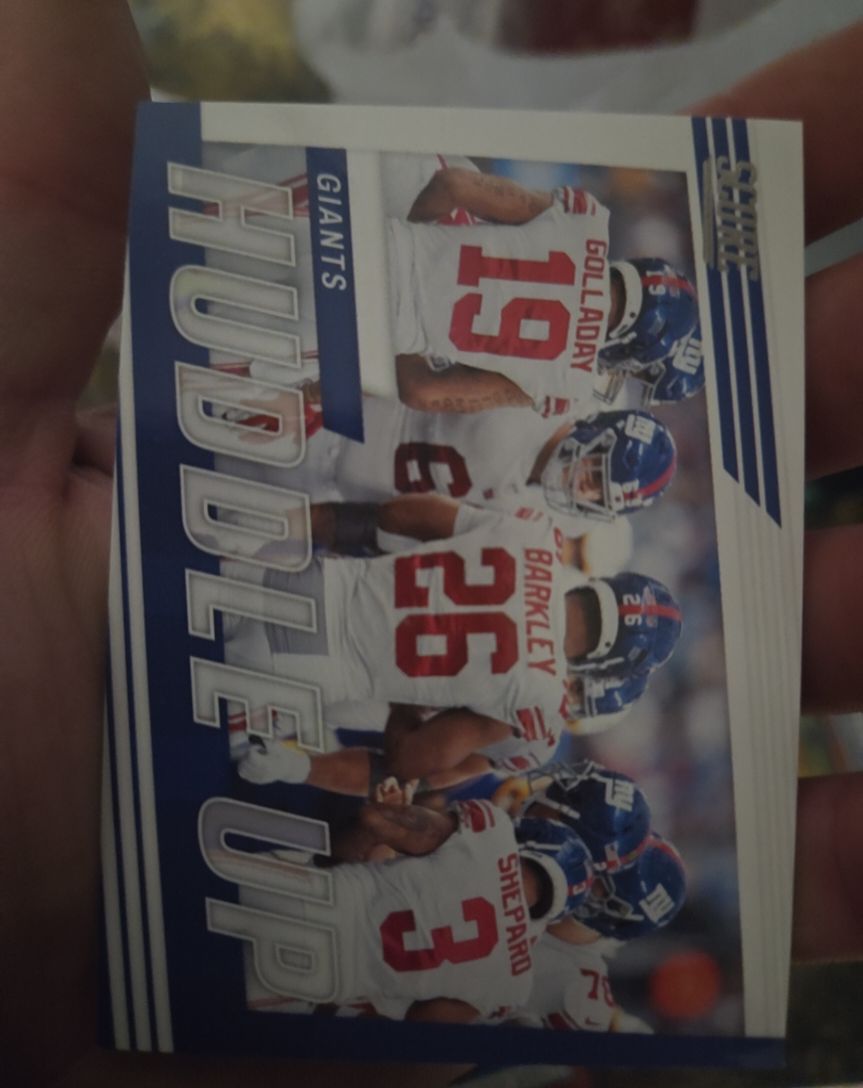 2022 Panini Score #HU-NYG New York Giants Huddle Up — front