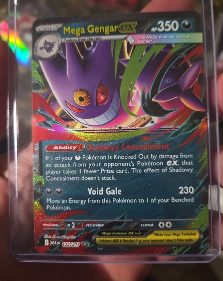 2015 Pokémon ME: Ascended Heroes #125 Mega Gengar EX — front