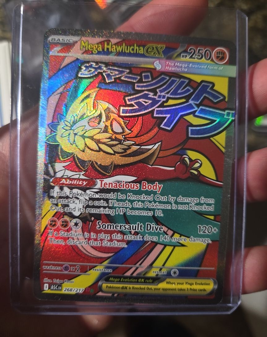 2022 Pokémon TCG Ascended Heroes #268 Mega Hawlucha ex — front