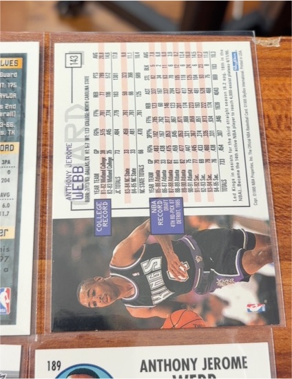 1993 Upper Deck #143 Anthony Jerome Webb — front