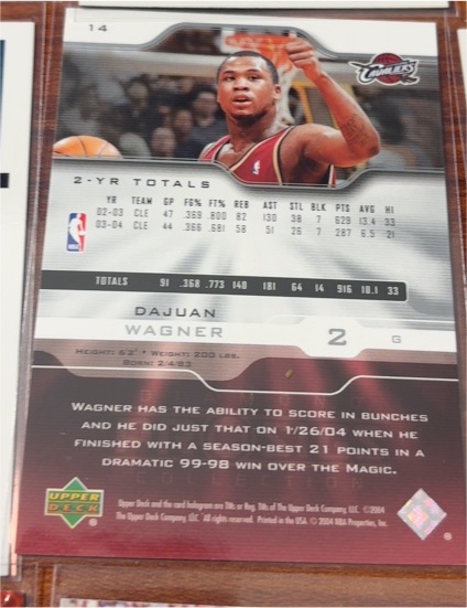 2003-04 Upper Deck #14 Dajuan Wagner — front