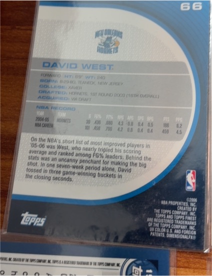 2003-04 Topps #238 David West — front