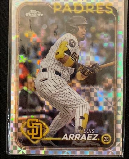 2024 Topps Chrome Update #USC100 Luis Arraez X-Fractor — front