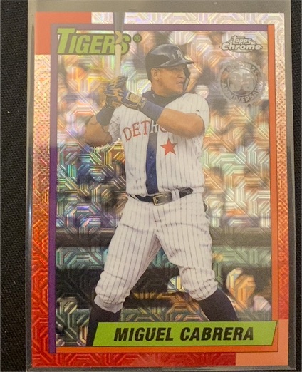 2025 Topps Update #U90C-97 Miguel Cabrera 1990 Topps Chrome Silver Pack Mojo — front