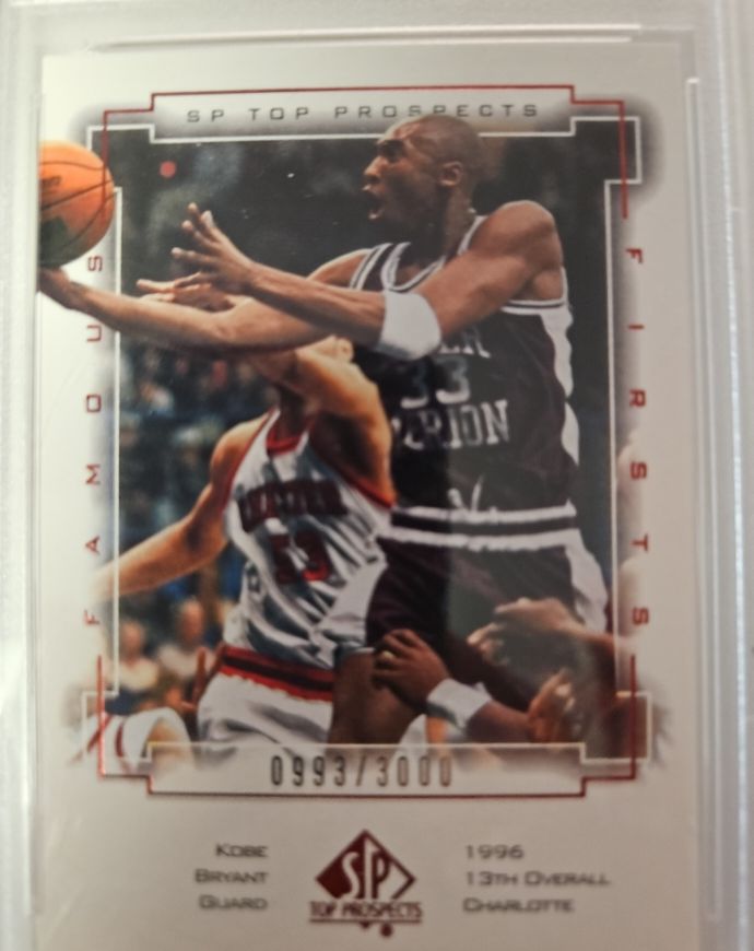 2000 Upper Deck SP Top Prospects #47 Kobe Bryant Famous Firsts — front