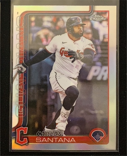 2025 Topps Chrome Update #USC11 Carlos Santana — front