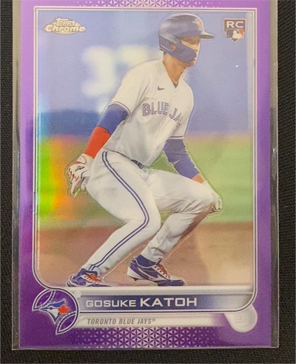 2022 Topps Chrome Update #USC42 Gosuke Katoh Purple Refractor RC — front