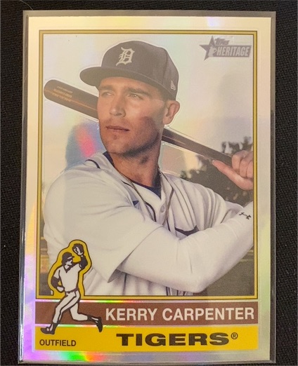 2025 Topps Heritage #226 Kerry Carpenter Chrome Detroit Tigers — front