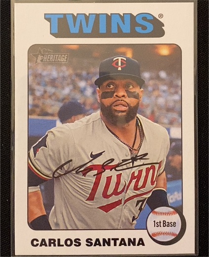 2024 Topps Heritage High Number #663 Carlos Santana — front