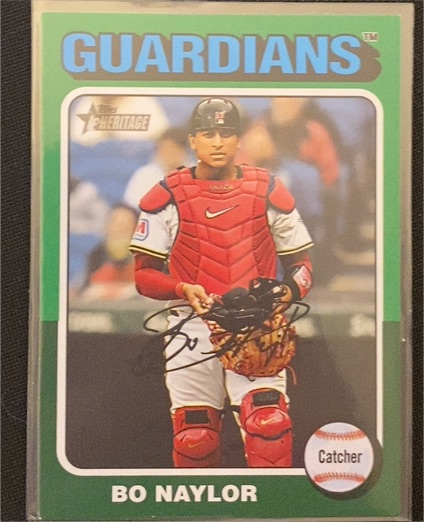 2024 Topps Heritage High Number #605 Bo Naylor Cleveland Guardians — front