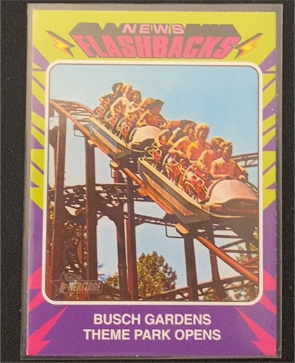 2024 Topps Heritage News Flashbacks #NF-7 Busch Gardens Theme Park Opens — front