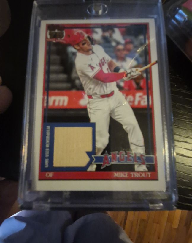 2026 Topps Series 1 1991 Topps Baseball Relics #91R-MT Mike Trout — front