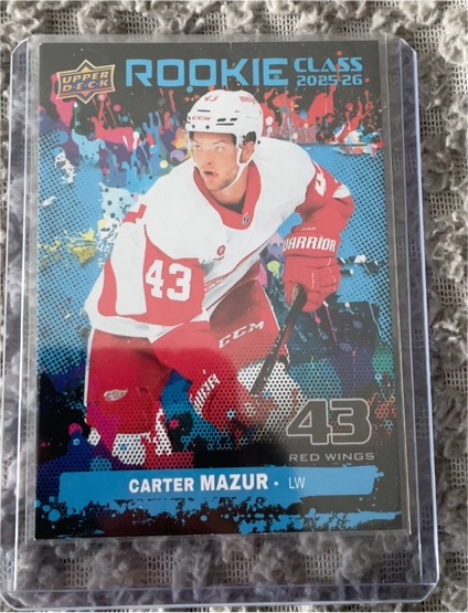 2025-26 Upper Deck Series 2 Rookie Class #RC-22 Carter Mazur — front